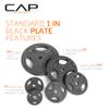 CAP Barbell Standard 1-Inch Grip Weight Plates 7.5 lbs BLACK, Pack (x2) view 4