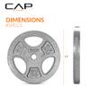 CAP Barbell Standard 1-Inch Grip Weight Plates 25 lbs Gray, Pack (x1) (RWPIS-025A) view 3