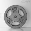 CAP Barbell Standard 1-Inch Grip Weight Plates 25 lbs Gray, Pack (x1) (RWPIS-025A) view 4