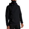 DGHM-JLMY Men's Cashmere Hooded Mask Zipper Mock Pure Color Pullover Long Sleeve Open-Forked Male Big and Tall Hoodies (Black,Medium) view 1