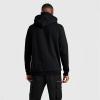 DGHM-JLMY Men's Cashmere Hooded Mask Zipper Mock Pure Color Pullover Long Sleeve Open-Forked Male Big and Tall Hoodies (Black,Medium) view 2