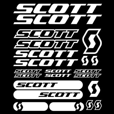 22pcs for SCOTT BIKE Decal Stickers Vinyl Mountain Cycling MTB (White)