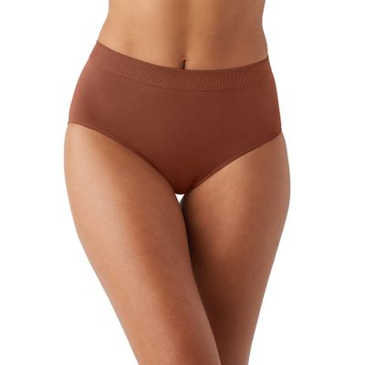 Wacoal Women's B-Smooth Seamless Full Coverage Brief Panty, 838175, Henna, Small