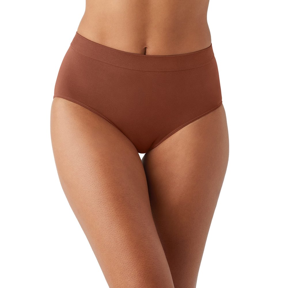 Wacoal Women's B-Smooth Seamless Full Coverage Brief Panty, 838175, Henna, Small