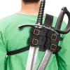 Bavokon ,Medieval Retro Frog Adjustable Pu Leather Sleeve, Belt Holster Outdoor Double Scabbard Strap Adjustable Double Back Scabbard Medieval Renaissance Broadswords view 3