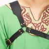 Bavokon ,Medieval Retro Frog Adjustable Pu Leather Sleeve, Belt Holster Outdoor Double Scabbard Strap Adjustable Double Back Scabbard Medieval Renaissance Broadswords view 4
