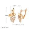 Gold Ear Buckle Earrings, Leaf Drop Dangle Earring Clip Earrings Zircon Copper Earrings Jewelry for Christmas Birthday Gift for Women Wife Mom Sister 1 Pairs view 4