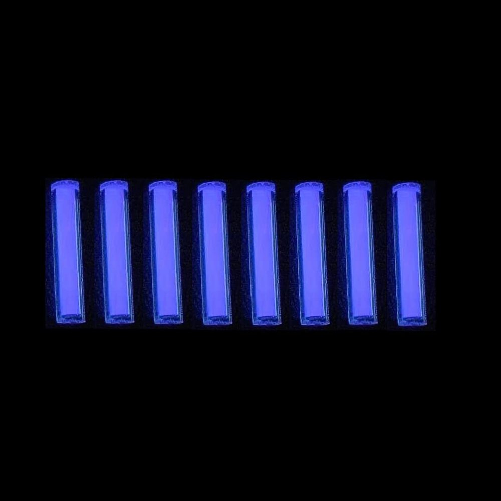 Sharamado 8pcs Glass Luminous Tube, 1.5 * 6mm Luminous Vial Glow rods Made of Rare Earth Materials, EDC Players, for DIY Various EDC Accessories and Decoration. (Purple)