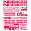 27pcs for NS BIKES Vinyl Decals, Stickers, Mountain Bike Cycling Bmx (Red) view 1