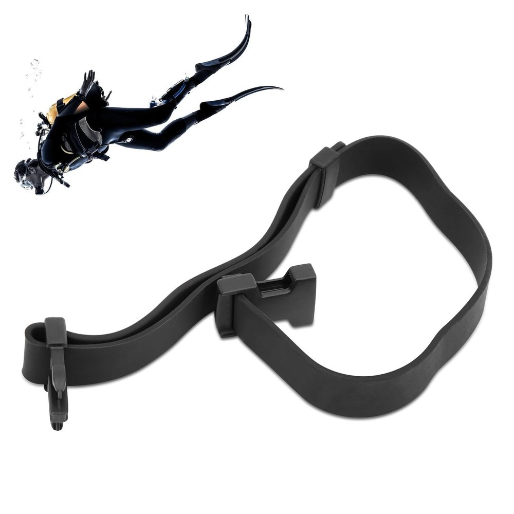 HERCHR Scuba Diving Universal Fins Straps, Scuba Dive 26in Rubber Knife Straps Quick Release Buckles Accessories, Fit for Most Fins Ideal for Freediving & Snorkeling, Ensure Safety, Black