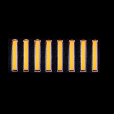 Sharamado 8pcs Glass Luminous Tube, 1.5 * 6mm Luminous Vial Glow rods Made of Rare Earth Materials, EDC Players, for DIY Various EDC Accessories and Decoration. (Orange)