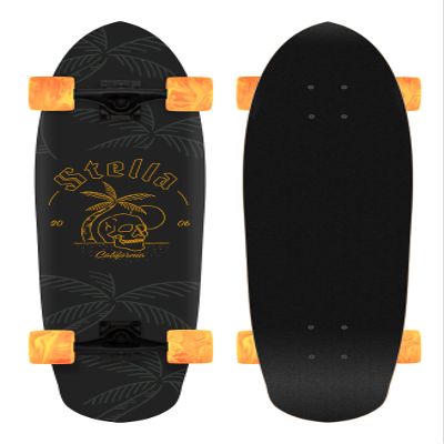 Stella Longboard 29" Beer Runner Skull Island Longboard Complete (Orange)