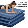 nuveti Large Exercise Mat - 15mm/20mm/30mm Thick Yoga Mat | Workout Mat for Fitness, Yoga, Pilates, Stretching & Floor Exercises for Women & Men with Free Carrying Bag view 4
