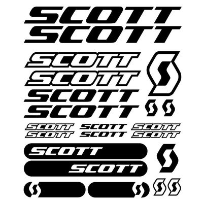 22pcs for SCOTT BIKE Decal Stickers Vinyl Mountain Cycling MTB (Black)