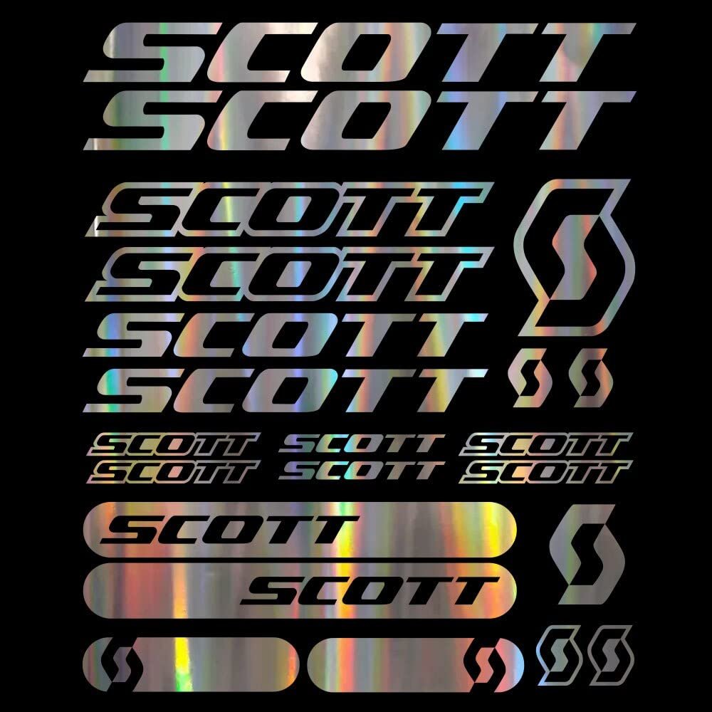 22pcs for SCOTT BIKE Decal Stickers Vinyl Mountain Cycling MTB (Silver)