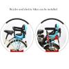 CNCEST Rear Child Bike Seat,Rear Child Bike Seat Attachment for Adult Bike with U-Shaped Guardrail Armrest,Rear Child E-Bike Seat with Waterproof Leather Suitable for Children (Blue) view 3
