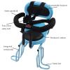 CNCEST Rear Child Bike Seat,Rear Child Bike Seat Attachment for Adult Bike with U-Shaped Guardrail Armrest,Rear Child E-Bike Seat with Waterproof Leather Suitable for Children (Blue) view 4