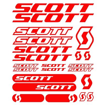 22pcs for SCOTT BIKE Decal Stickers Vinyl Mountain Cycling MTB (Red)