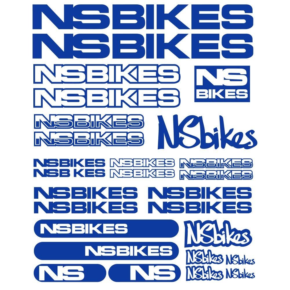27pcs for NS BIKES Vinyl Decals, Stickers, Mountain Bike Cycling Bmx (Blue)