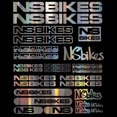 27pcs for NS BIKES Vinyl Decals, Stickers, Mountain Bike Cycling Bmx (Silver)