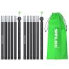 SAN LIKE Tent Poles for Camping Adjustable Lightweight Aluminum Telescopic Tarp Pole with 7 Section Connection Canopy Pole for Awning Shelter Backpacking Collapsible from 32in to 94.5in (2 Set) view 1