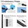 SAN LIKE Tent Poles for Camping Adjustable Lightweight Aluminum Telescopic Tarp Pole with 7 Section Connection Canopy Pole for Awning Shelter Backpacking Collapsible from 32in to 94.5in (2 Set) view 4