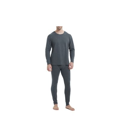 Jueshanzj Men's winter thermal underwear men's suit fattened and thickened 4XL Dark grey
