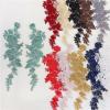 HXSCOO 1 Pair Sequins Embroidery Lace Flower Patch Wedding Evening Dress Veil Headdress Decorative Materia 34 * 9CM (Color : Gold) view 2
