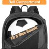 YOREPEK Soccer Backpack, Lightweight Soccer Bag, Water resistant Sport Equipment Bags Fit Basketball to Match Training view 3