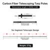 Telescoping Tarp Poles Heavy Duty Adjustable, Carbon Fiber Tent Poles, Portable & Lightweight for Tent Fly, Awning, Outdoor Camping, Hiking 7.9FT view 3