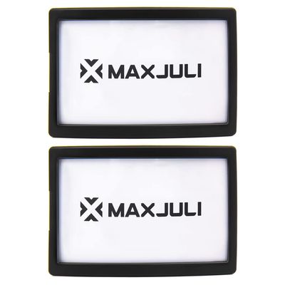 MAXJULI Ski Goggles Pass Holder 2 Pack (Black+Black-)