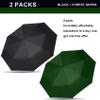 SIEPASA Two Packs Auto Open & Close Small Travel Umbrella Compact for Backpack-Umbrellas for Rain, Lightweight Strong Mini Portable Umbrellas for Men and Women. (Black & Green, 2 Pack) view 2