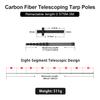 imgokaha Carbon Fiber Tent Poles, Telescoping Tarp Poles Heavy Duty Adjustable, Portable & Lightweight for Tent Fly, Awning, Outdoor Camping, Hiking 9.8FT view 3