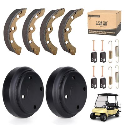 10L0L Golf Cart Brake Repair Kit fit Club Car DS 1995-Up and Precedent 2004-Up,Club Car Brake Drums & Pads & Shoes Spring Kit,OEM# 101791101, 10603, 1018232-01