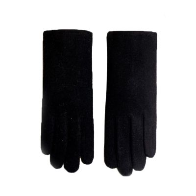 Women's Winter Touch Screen Gloves Cashmere Rabbit Fur Cute Warming Thickened Driving Gloves Students Cold Cycling Mittens (Color : Black, Size : One Size)