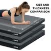 nuveti Large Exercise Mat - 15mm/20mm/30mm Thick Yoga Mat | Workout Mat for Fitness, Yoga, Pilates, Stretching & Floor Exercises for Women & Men with Free Carrying Bag view 4