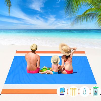 BYDOLL Beach Blanket Waterproof Sandproof 10'9' 1-8 Adults Oversized Lightweight Large Picnic Mat Waterproof Sandproof Blanket for Beach Camping Hiking Travel