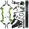 ZSHJGJR Recurve Bow American Hunting Bow 320FPS Draw Weight 40-55lbs Adjustable Compound Bow Right Hand for Archery Hunting Fishing Shooting (Green Bow Set) view 1