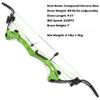 ZSHJGJR Recurve Bow American Hunting Bow 320FPS Draw Weight 40-55lbs Adjustable Compound Bow Right Hand for Archery Hunting Fishing Shooting (Green Bow Set) view 2