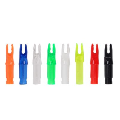 Elkrich 50Pcs Archery Arrow Nocks ID 6.2mm/.244" Plastic Insert Carbon Arrow Nocks Tail for DIY Hunting Shooting Arrows (Red)
