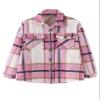 Fhniepan Girls Flannel Plaid Button Down Long Sleeve Shirt Jacket Shackets (7-8Years, Pink) view 1