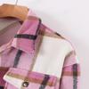 Fhniepan Girls Flannel Plaid Button Down Long Sleeve Shirt Jacket Shackets (7-8Years, Pink) view 4