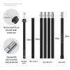KOMCLUB Tent Poles Adjustable Lightweight Camping Tarp Poles 82.68" Aluminum Alloy Telescoping Solar sail Poles for Awning Canopy Tent Tarp Hiking Light Weight and Easy to Carry (2PC & Black) view 3