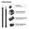 KOMCLUB Tent Poles Adjustable Lightweight Camping Tarp Poles 82.68" Aluminum Alloy Telescoping Solar sail Poles for Awning Canopy Tent Tarp Hiking Light Weight and Easy to Carry (2PC & Black) view 4