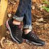 BORAMAX Men's Sneakers Outdoor Sports Climbing Hiking Shoes Waterproof Trekking Suede Non-Slip Running Shoes Mens Climbing Shoes Black view 2