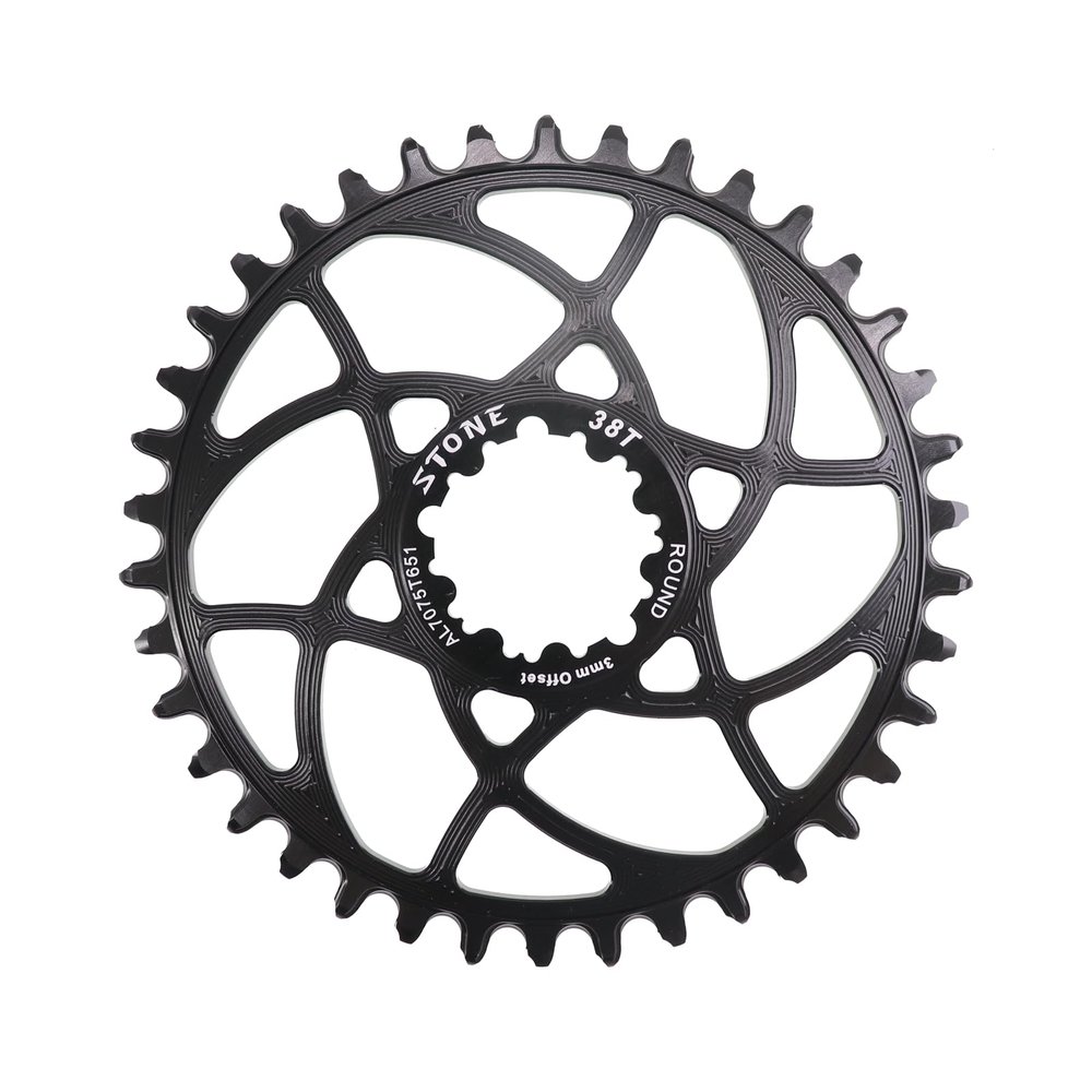 DJC Components Stone Bike Chainring 3mm Offset Round Direct Mount for Sram Boost 148 GXP X9 X0 XX1 X01 28t to 40T (38T)
