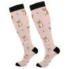 Wusikd Corgi Dog Compression Socks for Women and Men Circulation Cute Pink Long Socks for Athletic Running 1 view 1