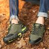BORAMAX Men's Sneakers Outdoor Sports Climbing Hiking Shoes Waterproof Trekking Suede Non-Slip Running Shoes Mens Climbing Shoes Green view 2