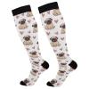 Wusikd Pug Dog Compression Socks for Women and Men Circulation Heart Long Socks for Athletic Running 1 view 1