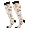 Wusikd Pomeranian Compression Socks for Women and Men Circulation Dog Long Socks for Athletic Running 1 view 1